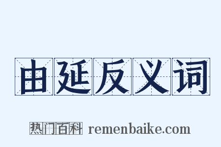 由延反义词是什么意思的图片